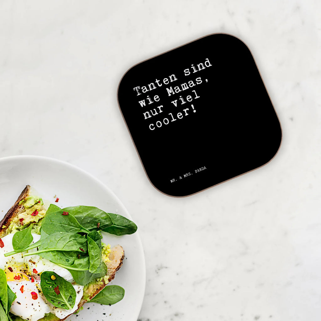 Square coaster Tanten sind wie Mamas,... gift, Coasters, presents, gifts, glass coasters, breakfast, party, saying, sayings, funny, wisdom, quotes, Sayings Proverbs Wisdom Quotes Funny Wisdom Words