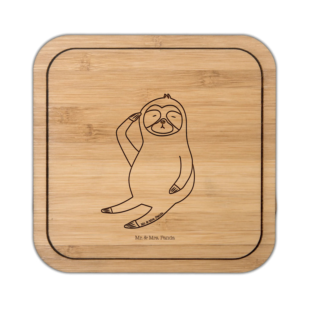 Square coaster sloth Bird glasses, breakfast, gifts, giveaways, wood, presents, square, party, gift, coasters, set, glass, glass coasters, Sloth, sloth, trend animal, favourite animal, lazy, the early bird, early bird, early riser, morning grumbler
