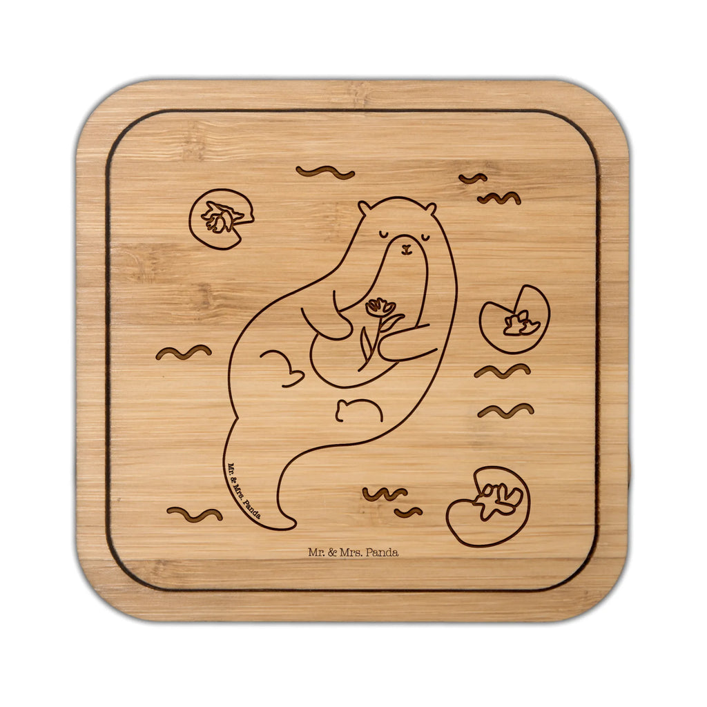 Kwadratowa podkładka wydra lilia wodna Kuna, wydra, morska wydra