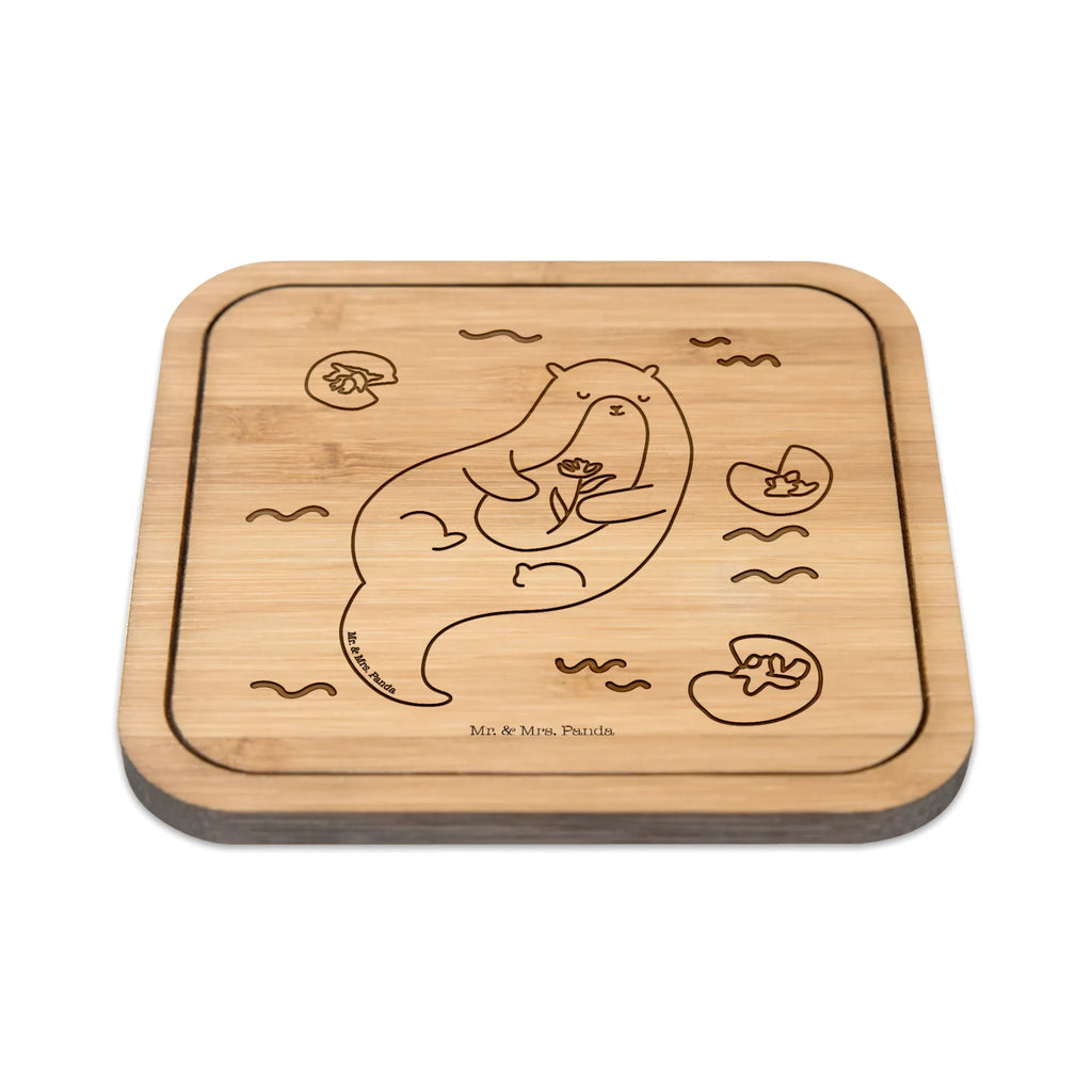 Kwadratowa podkładka wydra lilia wodna Kuna, wydra, morska wydra