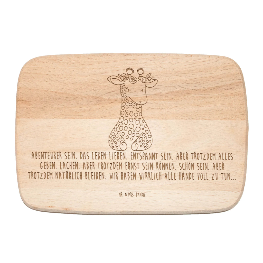 Holzbrett Giraffe Blumenkranz Schneidebrett, Holzbrett, Küchenbrett, Frühstücksbrettchen, Schneidebrett Holz, Frühstücksbrett, Afrika, Wildtiere, Blumenkranz, Freundin, Abenteurer, Selbstliebe, Giraffe