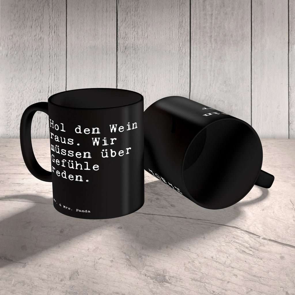 Tasse Sprüche und Zitate Hol den Wein raus. Wir müssen über Gefühle reden. Teetasse, Tasse mit Motiven, Porzellantasse, Tasse mit Zitaten, Geschenktasse, Bürotasse, Keramiktasse, Tasse, Kaffeetasse, Spruch, Sprüche, lustige Sprüche, Weisheiten, Zitate, Spruch Geschenke, Spruch Sprüche Weisheiten Zitate Lustig Weisheit Worte