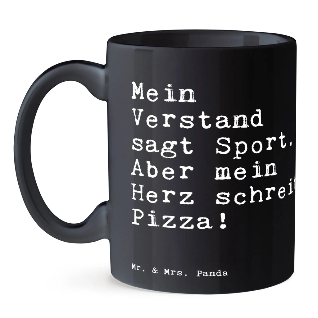 Tasse Sprüche und Zitate Mein Verstand sagt Sport. Aber mein Herz schreit Pizza! Keramiktasse, Geschenktasse, Kaffeetasse, Bürotasse, Porzellantasse, Tasse mit Zitaten, Tasse, Tasse mit Motiven, Teetasse, Spruch, Sprüche, lustige Sprüche, Weisheiten, Zitate, Spruch Geschenke, Spruch Sprüche Weisheiten Zitate Lustig Weisheit Worte