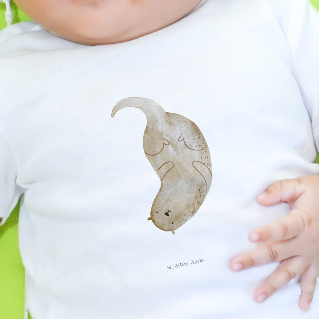 Organic Baby Shirt Otter Kopfüber Baby T-Shirt, Jungen Baby T-Shirt, Mädchen Baby T-Shirt, Shirt, Otter, Fischotter, Seeotter, Otter Seeotter See Otter