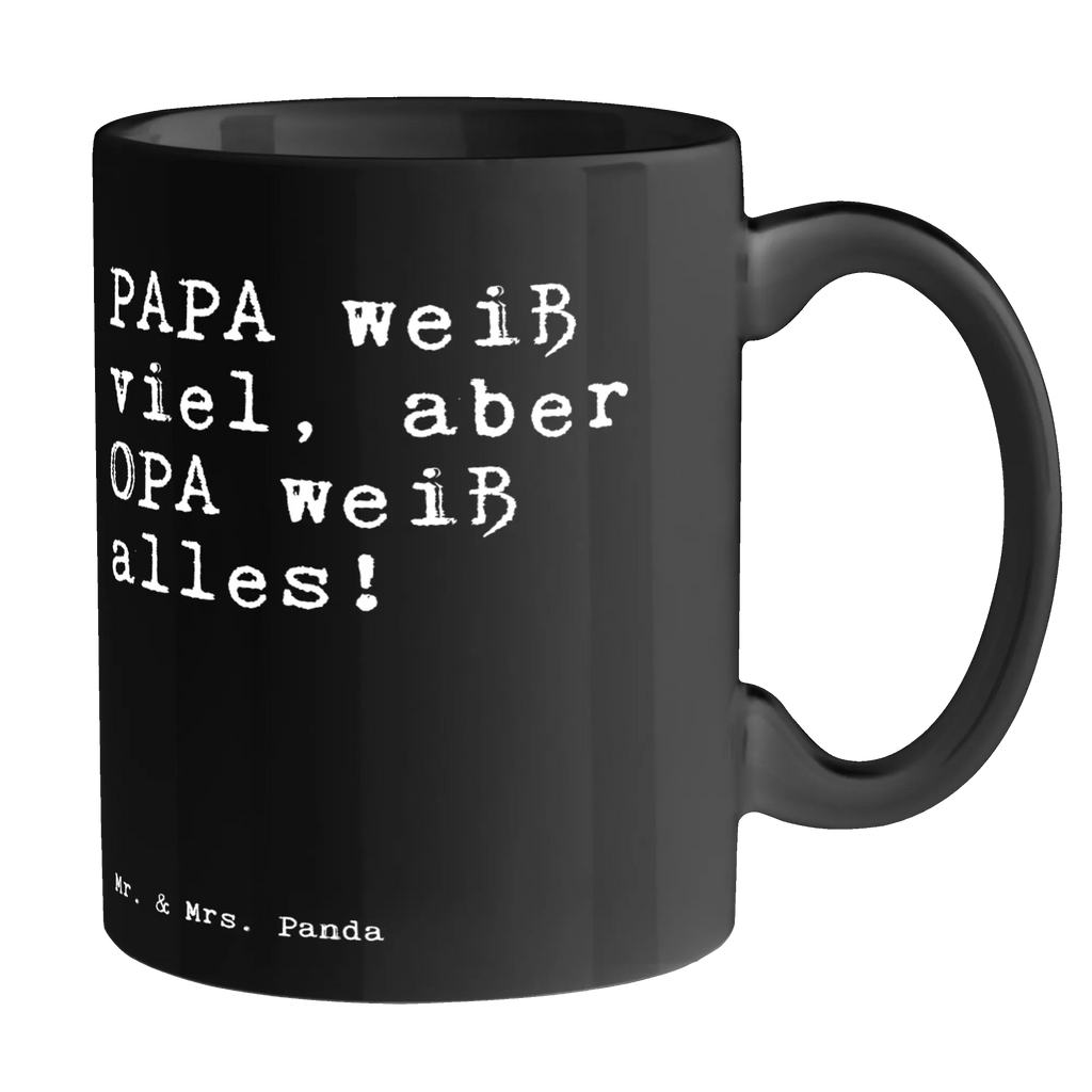 Mug PAPA weiß viel, aber... Tasse, Geschenktasse, Kaffeetasse, Bürotasse, Porzellantasse, Tasse mit Zitaten, Teetasse, Keramiktasse, Tasse mit Motiven, Spruch, Sprüche, lustige Sprüche, Weisheiten, Zitate, Spruch Geschenke, Spruch Sprüche Weisheiten Zitate Lustig Weisheit Worte