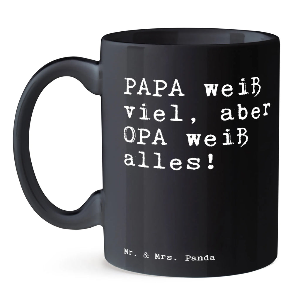 Mug PAPA weiß viel, aber... Tasse, Geschenktasse, Kaffeetasse, Bürotasse, Porzellantasse, Tasse mit Zitaten, Teetasse, Keramiktasse, Tasse mit Motiven, Spruch, Sprüche, lustige Sprüche, Weisheiten, Zitate, Spruch Geschenke, Spruch Sprüche Weisheiten Zitate Lustig Weisheit Worte