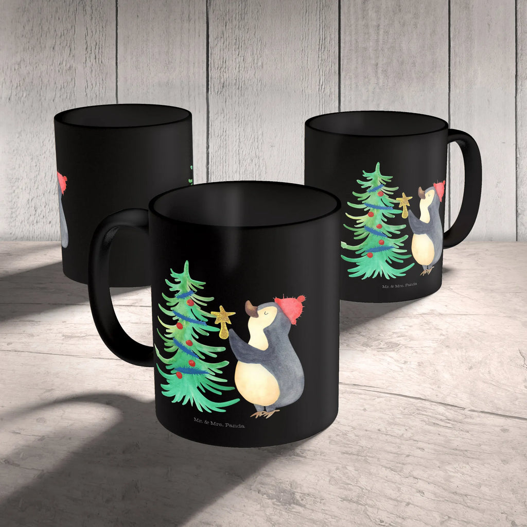 Tasse Pinguin Weihnachtsbaum Porzellantasse, Tasse mit Zitaten, Geschenktasse, Tasse, Keramiktasse, Kaffeetasse, Bürotasse, Tasse mit Motiven, Teetasse, Winter, Weihnachten, Weihnachtsdeko, Nikolaus, Advent, Heiligabend, Wintermotiv, Pinguin