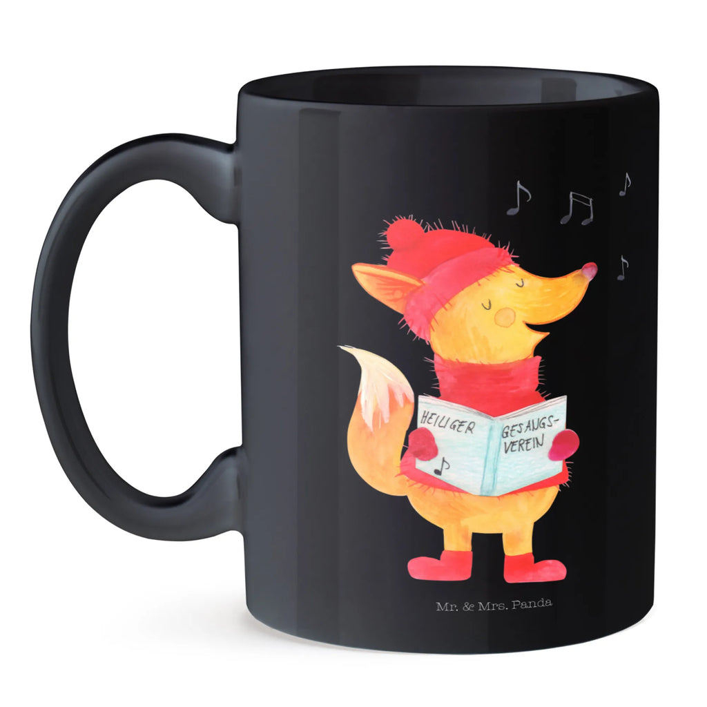 Kubek lis Śpiewak Tasse mit Zitaten, Bürotasse, Keramiktasse, Kaffeetasse, Teetasse, Tasse, Porzellantasse, Geschenktasse, Tasse mit Motiven, Winter, Weihnachten, Weihnachtsdeko, Nikolaus, Advent, Heiligabend, Wintermotiv, Singen, Sänger, Füchse, Fuchs, Geschenk Sänger, Weihnachtslieder