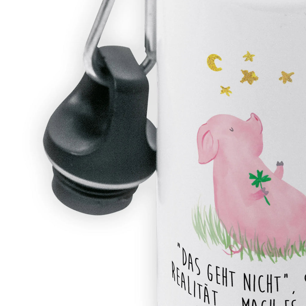 Kids drinks bottle Pig Luck Drinking bottle, Primary school, Children, Children's bottle, Kindergarten bottle, Bottle, Kids, small animals, cute, funny, cute animal motives, hand drawn, small world, funny sayings, good mood, happy, gifts, gift ideas, special gifts, animal lover, card, stars, dreams, pig, Lucky bastard. Luck, lucky charm, asterisks, motivation, piglet, goals