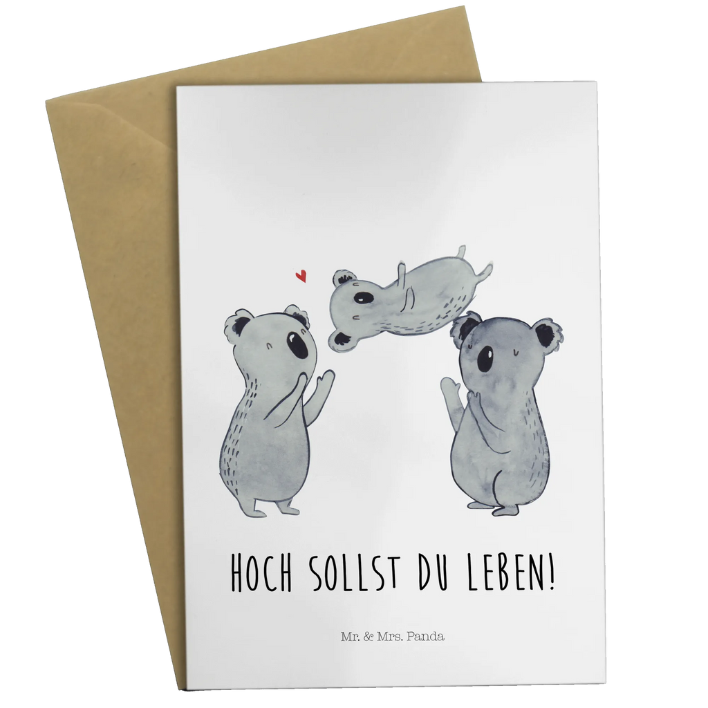 Grußkarte Koala Feiern Sich Karte, Ansichtskarten, Einladungskarte, Klappkarte, Geburtstagskarte, Grußkarte, Hochzeitskarte, Glückwunschkarte, Geburtstag, Geburtstagsgeschenk, Geschenk, Familie, Herz, Eltern, Koala, Liebe, Kind