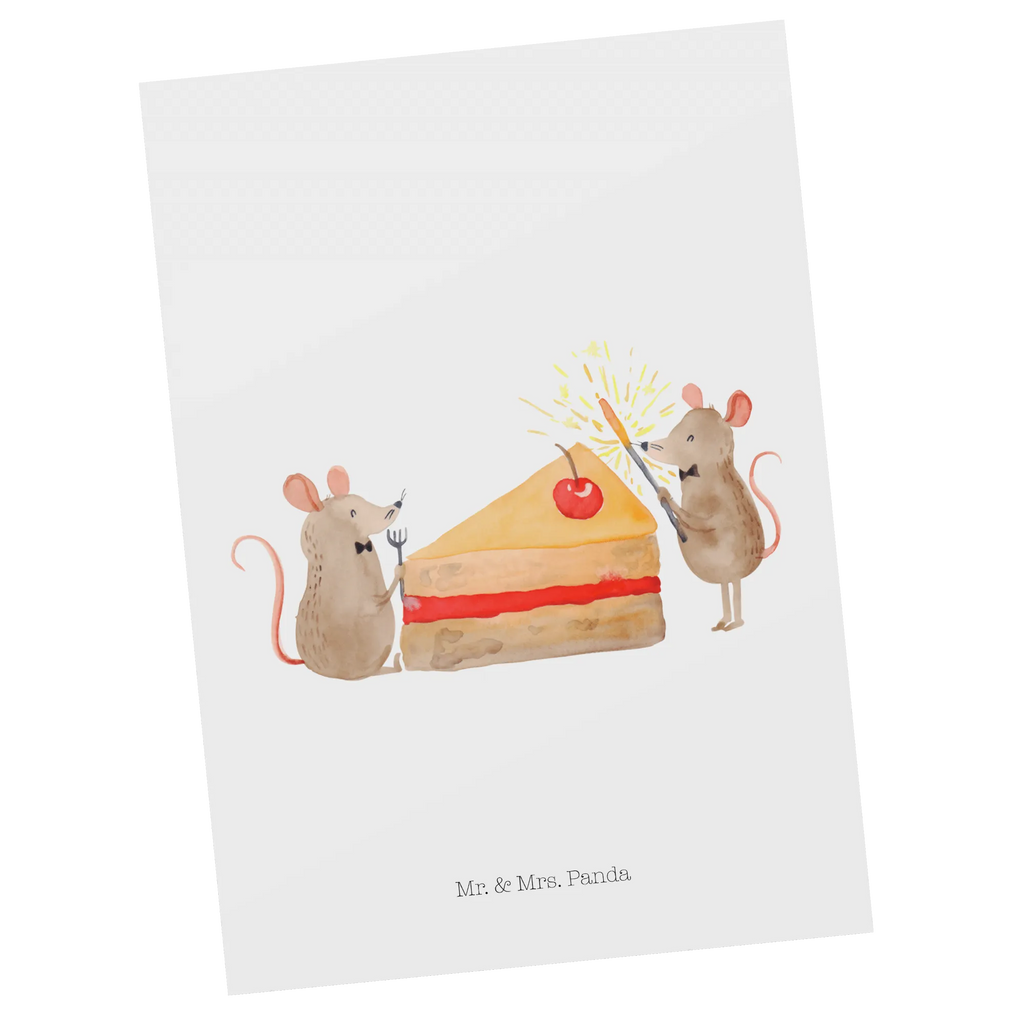 Pocztówka myszy ciasto Urodziny, prezent urodzinowy, prezent