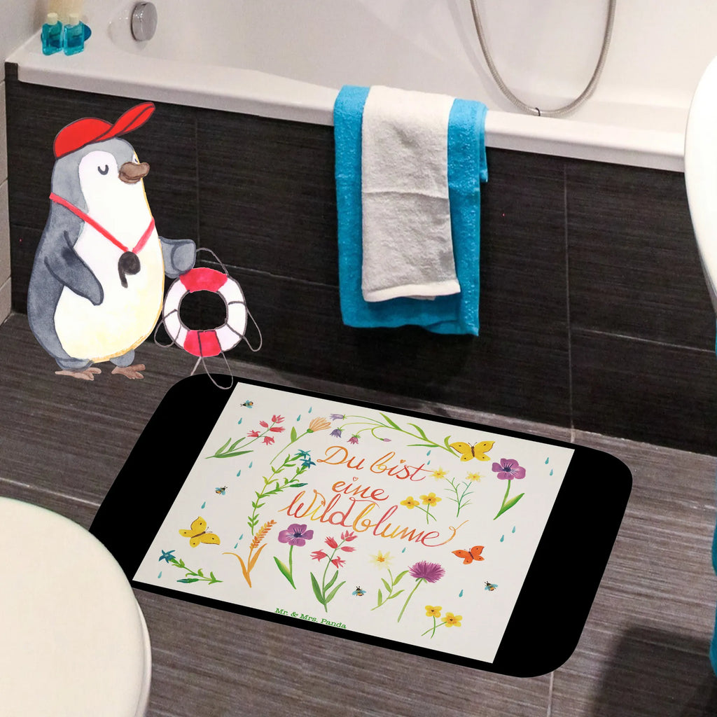 Bath mat You are a wildflower Bath mat, Shower mat, Bath rug, non-slip, Nature, joy of life, love, gift women, compliment, wedding anniversary, nature motif, wild, flower motif, wild flower, gift girlfriend, anniversary