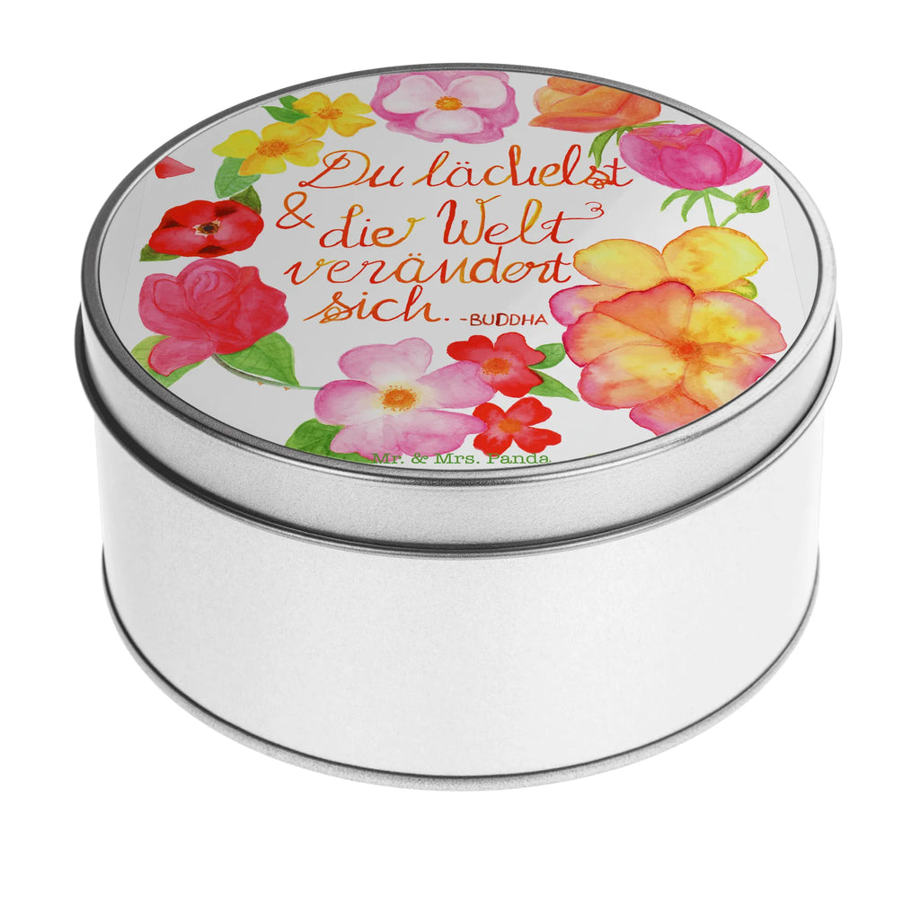 okrągła puszka z blachy Uśmiechasz się Dekoracje kwiatowe, dekoracje wiosenne, dekoracje letnie, dekoracja, pozytywna wiadomość, miłośnik natury, na zewnątrz, natura, przygoda