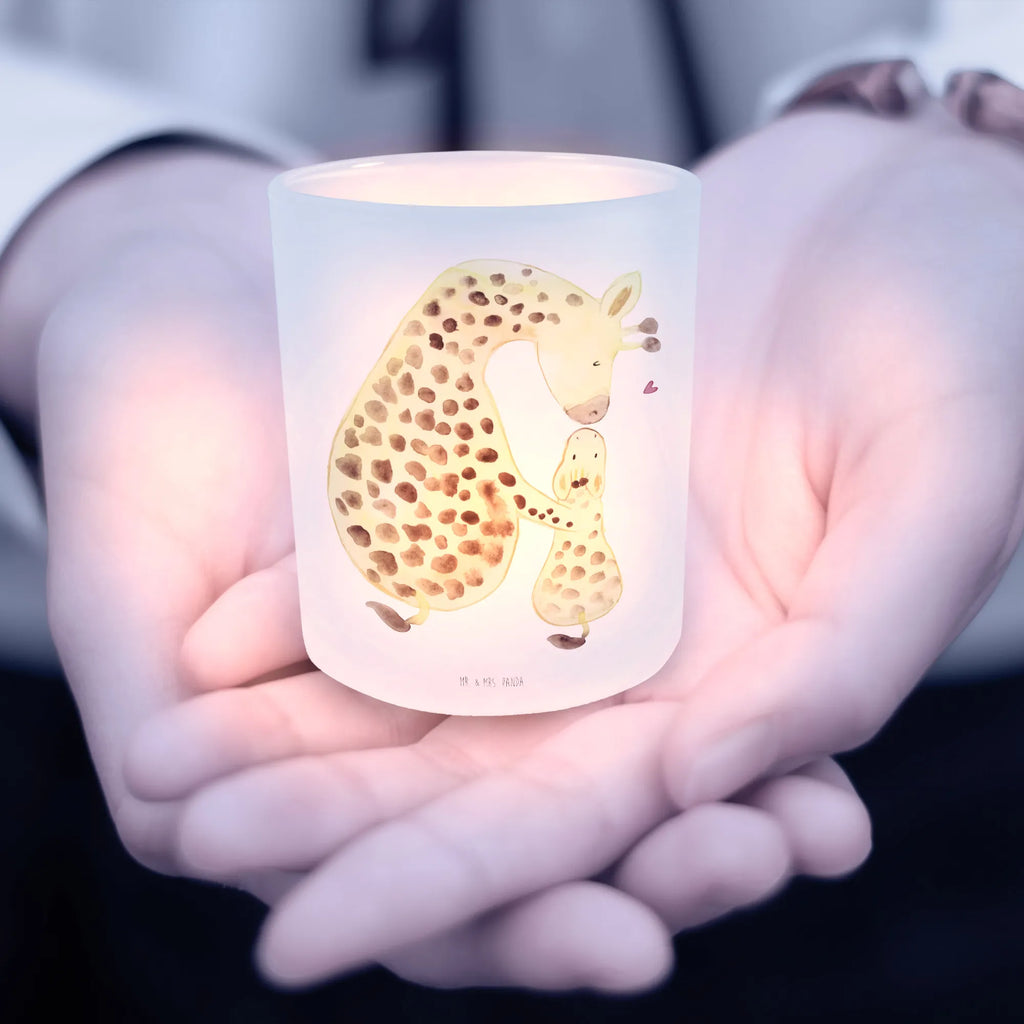 Lantern giraffe child Wind light, glass tealight, tealight holder, Africa, giraffe, favourite person, child, son, mother, mum, daughter