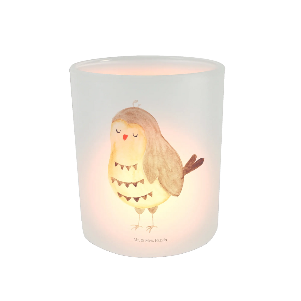 Lantern Owl Satisfied glass tealight, tealight holder, Wind light, owl, forest animal, bird, nocturnal, gift ideas, birthday present, illustrated, funny, romantic gift, owl decor, Saying beautiful, Romantic, Wedding anniversary gift, Pun funny, Love saying, Owl deco, Owl, Owl saying