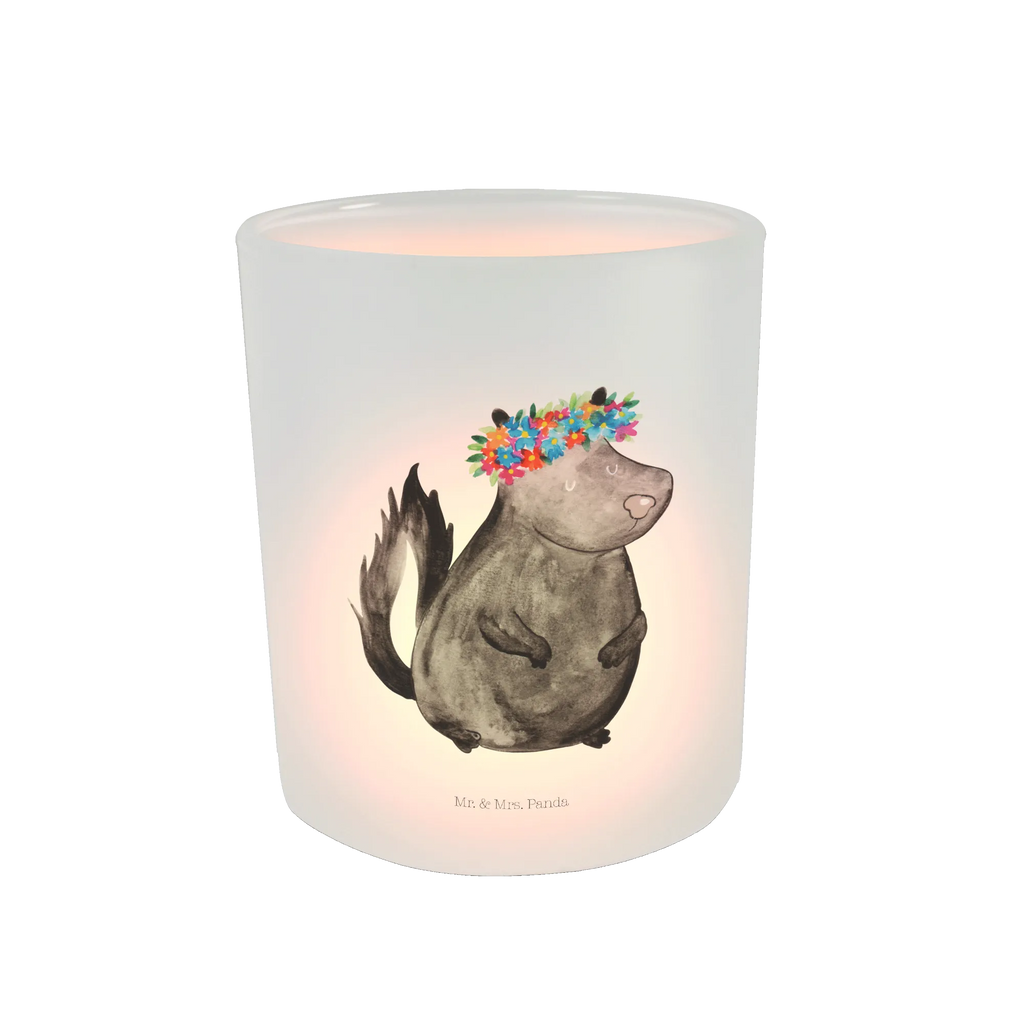 Lantern skunk Girl tealight holder, Wind light, glass tealight, Skunk, Namaste, Live, Wild animal, Yoga, Stinky, Predator, Love, Laugh, Stinker