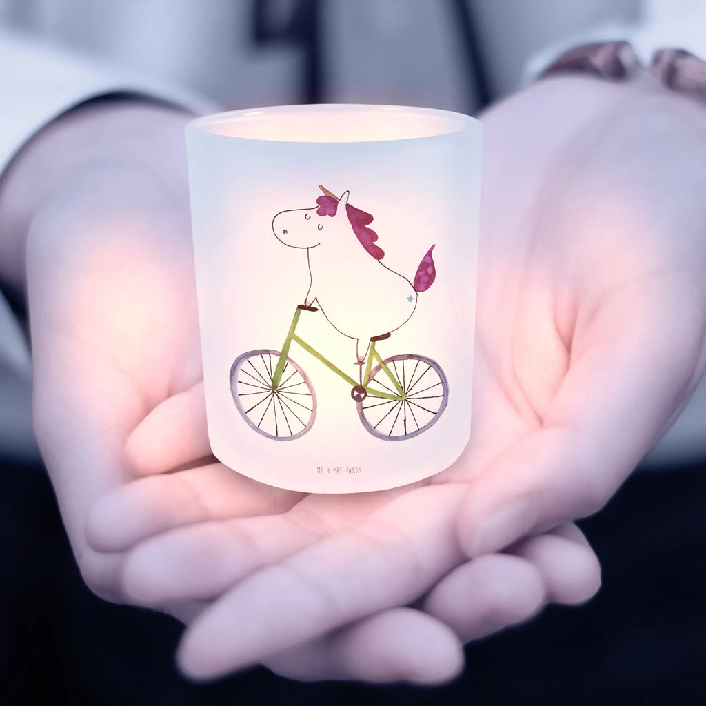 Lantern unicorn cyclist tealight holder, glass tealight, Wind light, unicorn, unicorns, grief, cycling, confetti, present, bike, cyclist gift, wheel, love affliction, fairy dust, luxury problem