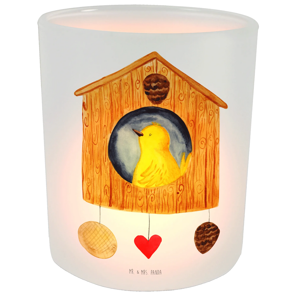 Lantern Bird House Wind light, tealight holder, glass tealight, small animals, cute, funny, cute animal motives, hand drawn, small world, funny sayings, good mood, happy, gifts, gift ideas, special gifts, animal lover, card, family, our house, home, house, birds, birdhouse, apartment, favorite place, home sweet home, castle, Bird, nest