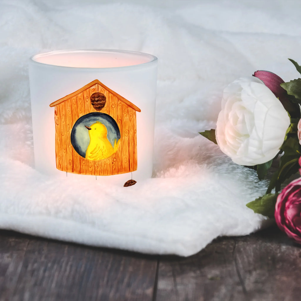 Lantern Bird House Wind light, tealight holder, glass tealight, small animals, cute, funny, cute animal motives, hand drawn, small world, funny sayings, good mood, happy, gifts, gift ideas, special gifts, animal lover, card, family, our house, home, house, birds, birdhouse, apartment, favorite place, home sweet home, castle, Bird, nest