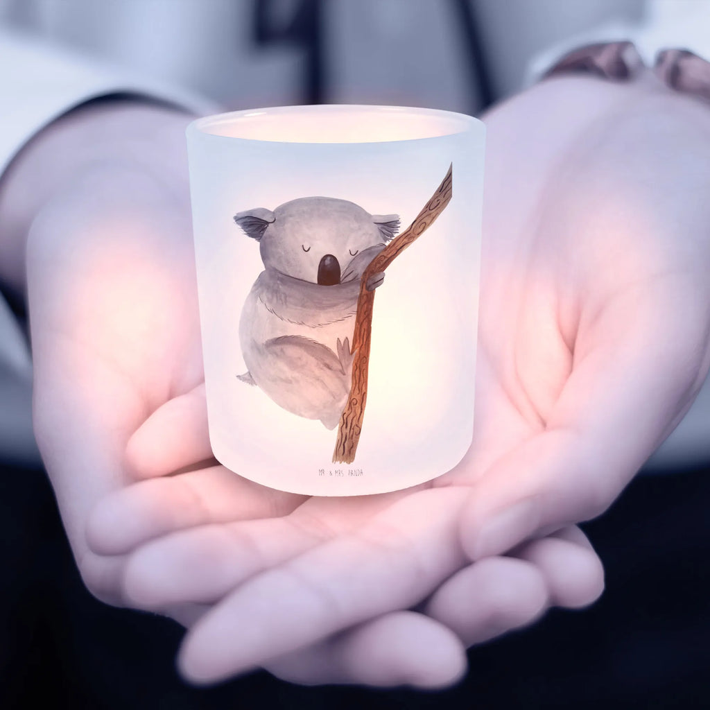Lantern koala glass tealight, Wind light, tealight holder, small animals, cute, funny, cute animal motives, hand drawn, small world, funny sayings, good mood, happy, gifts, gift ideas, special gifts, animal lover, card, bedroom, sleeping, koala bear, dreamland, dream, Koala, bear
