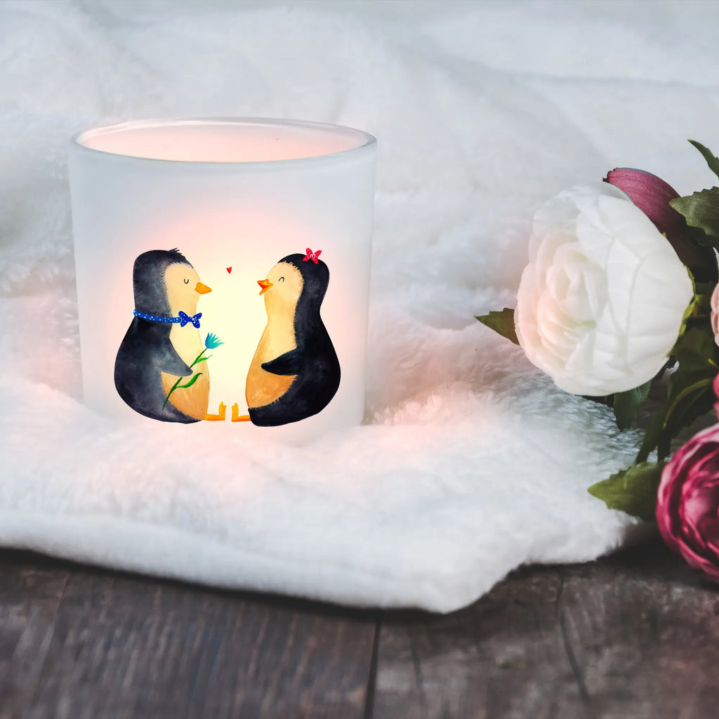 Lantern Penguin pair Wind light, glass tealight, tealight holder, Penguin, North Pole, Winter, Penguins, wedding, penguins, love, love gift, proof of love, anniversary, wedding day, dream couple, engagement, lovers, penguin, wedding gift, great love