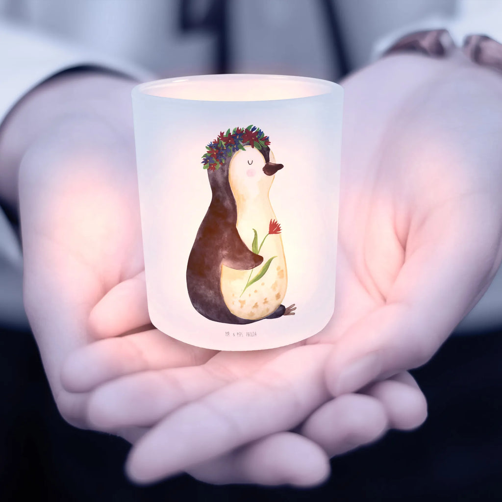 Lantern Penguin Flower glass tealight, tealight holder, Wind light, Penguin, North Pole, Winter, Penguins, life, penguins, goals in life, wishes, love of life, universe, motivation, lovesickness, gift idea, goals, wreath of flowers