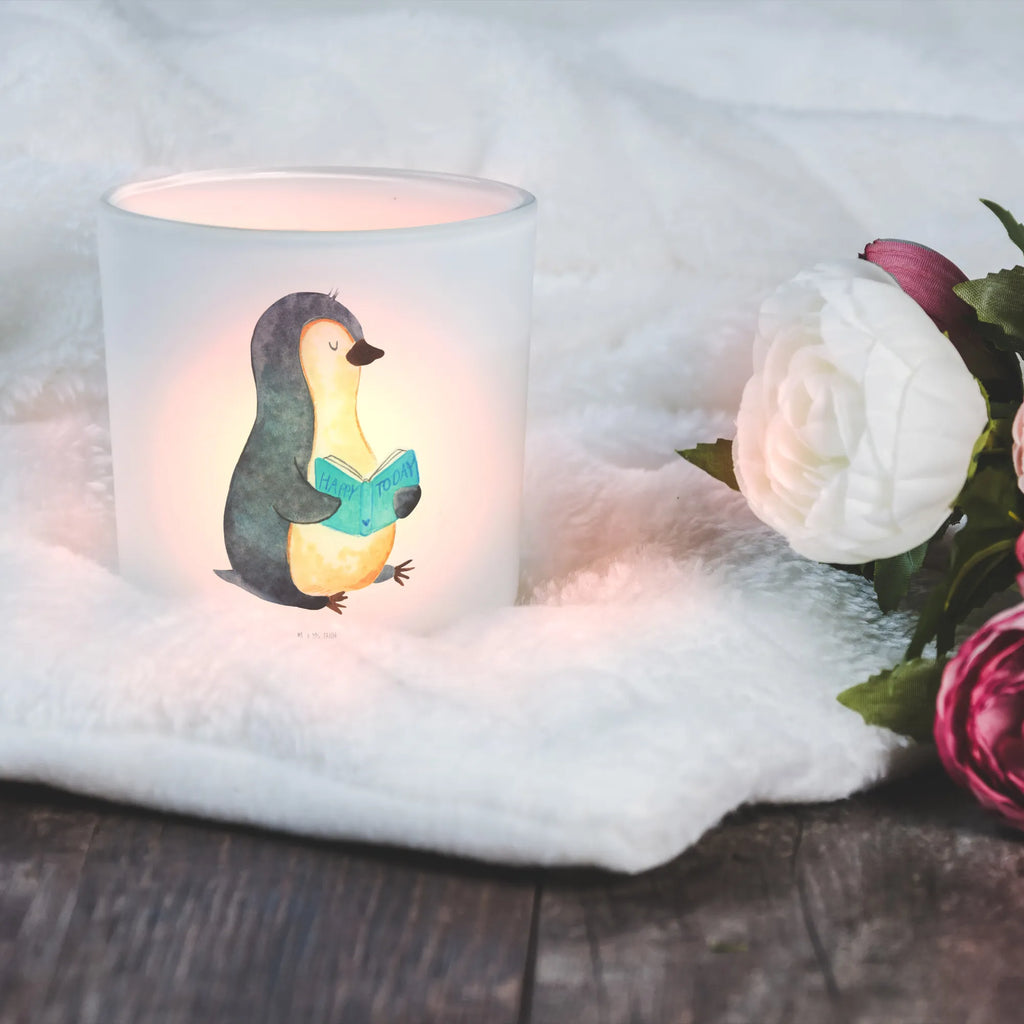 Lantern Penguin A book tealight holder, Wind light, glass tealight, Penguin, North Pole, Winter, Penguins, penguins, leisure, vacation, holidays, doing nothing, book, reading, bookworm, lazing around