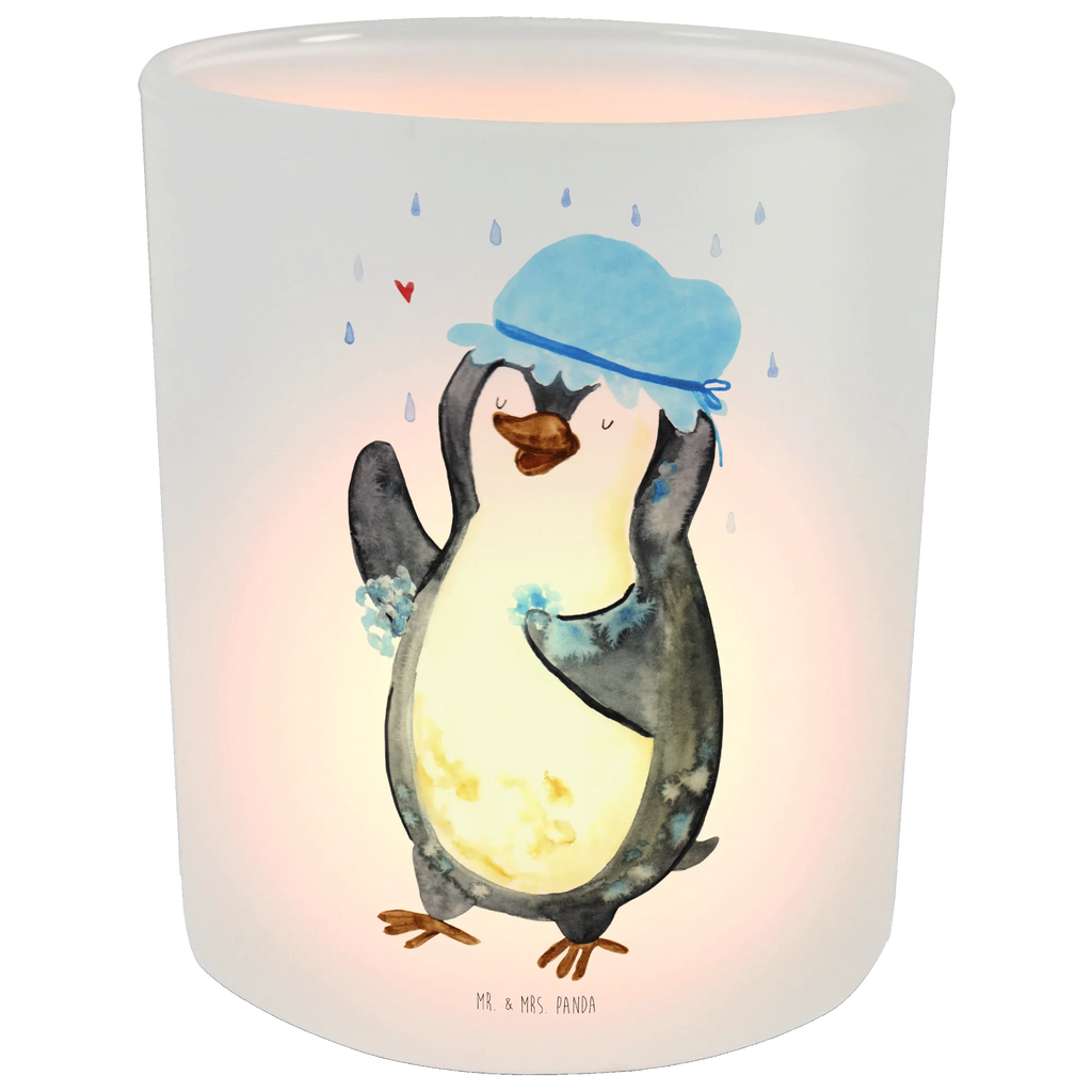 Lantern Penguin have a shower tealight holder, Wind light, glass tealight, Penguin, North Pole, Winter, Penguins, penguins, shower, being happy, new beginning, new start, life motto, motivation