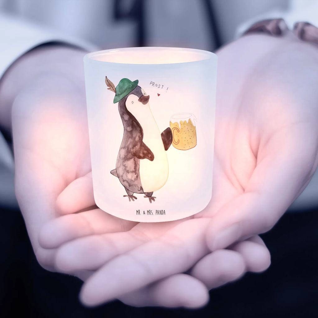 Lantern Penguin Beer Wind light, tealight holder, glass tealight, Penguin, North Pole, Winter, Penguins, penguins, beer, Oktoberfest