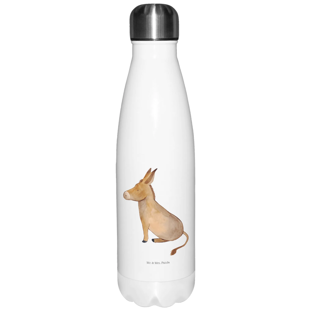 Insulated bottle Donkey Thermos bottle, stainless steel, Thermos bottles, Thermos, Thermos bottle 500ml, small animals, cute, funny, cute animal motives, hand drawn, small world, funny sayings, good mood, happy, gifts, gift ideas, special gifts, animal lover, card, aim in life, Donkey, wisdom, happiness in life, courage, goal, courage to face life