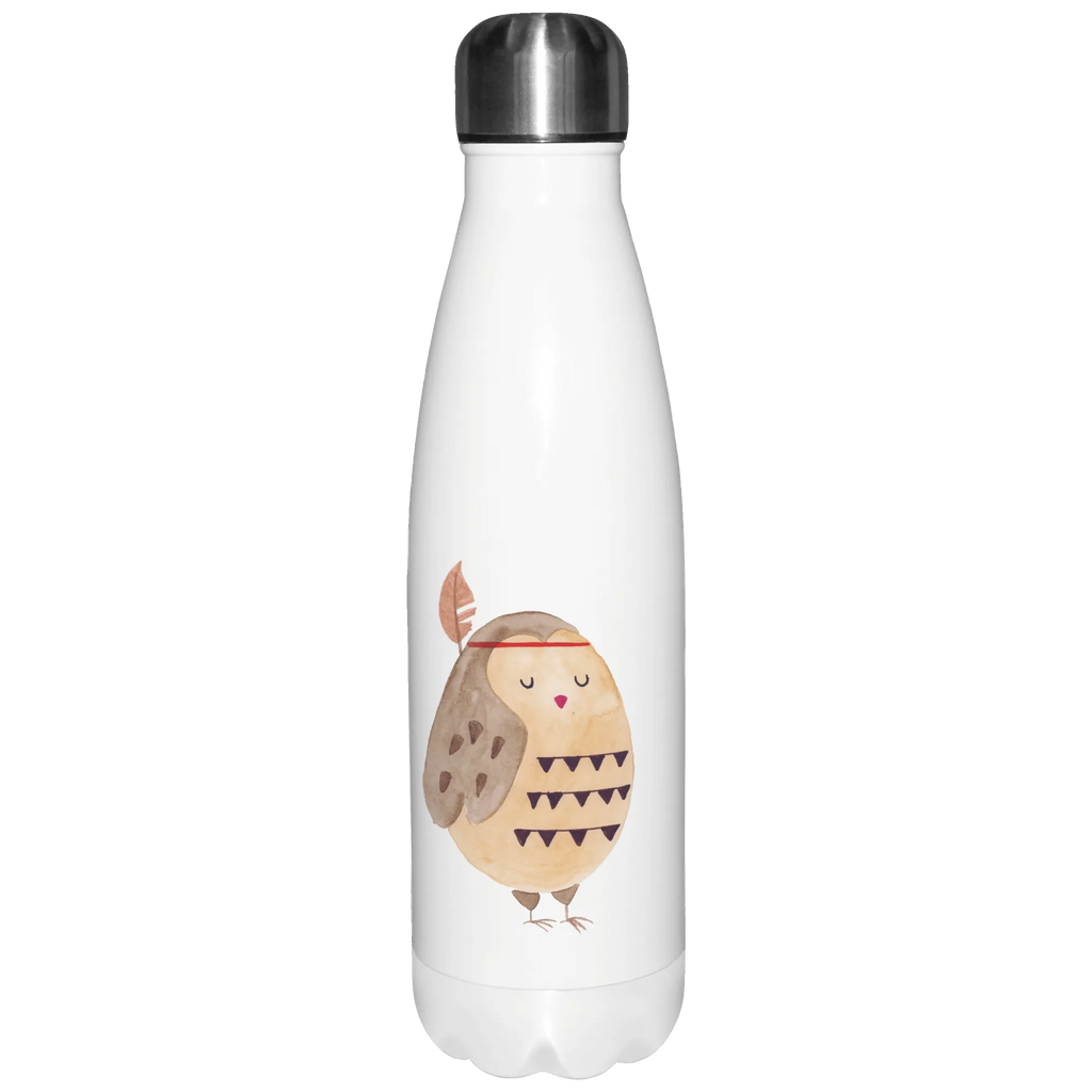 Insulated bottle Owl feather headdress Thermos bottle, Thermos bottles, Thermos, Thermos bottle 500ml, stainless steel, owl, forest animal, bird, nocturnal, gift ideas, birthday present, illustrated, funny, romantic gift, owl decor, Travel saying, Owl decoration, Indian saying, Owl, Feather decoration, Beautiful saying, Life is an adventure, Decoration