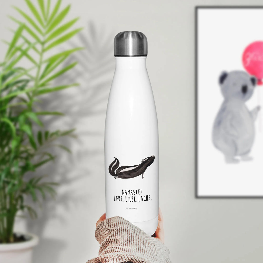 Butelka termiczna skunks Joga Outdoorflasche, isolierflaschen, isolier trinkflasche, thermobottle, Trinkflasche Isoliert, metallflasche, Thermos, Thermosflasche, Getränkeflasche, Trinkbehälter, Thermoflasche Edelstahl, Trinkgefäß, trinkflaschen, edelstahl wasserflasche, Isolierflasche, Wasserflasche, Thermoflasche, thermo trinkflasche, edelstahl isolierflasche, Trinkflasche, reiseflasche, Edelstahl Trinkflasche, flasche aus edelstahl, isolierbehälter, wanderflasche, Edelstahlflasche, thermosflaschen, Vakuumflasche, thermobehälter, Stinktier, Skunk, Lache, Lebe, Stinker, Liebe, Raubtier, Namaste, Stinki, Yoga, Wildtier