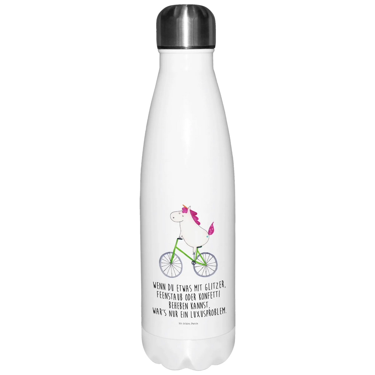 Insulated bottle unicorn cyclist cyclist gift, wheel, present, confetti, cycling, love affliction, luxury problem, grief, fairy dust