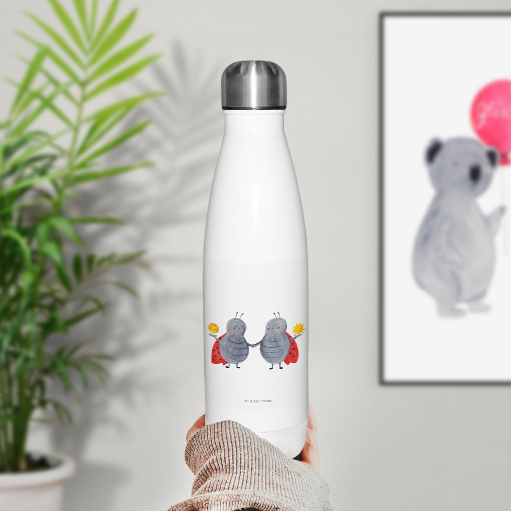 Insulated bottle Star sign twin Thermos bottle, Thermos bottle 500ml, stainless steel, Thermos, Thermos bottles, constellations, birthdays, astrology, zodiac, date of birth, month of birth, birthday may, gift may, twins, lucky beetle, twin gift, twin sister, ladybird, gift june, twin brother, twin zodiac sign