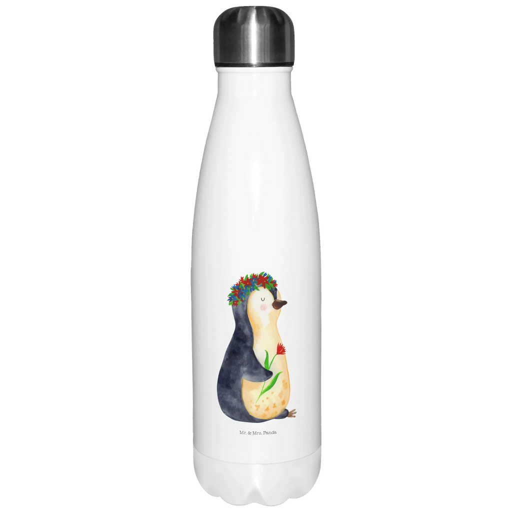 Insulated bottle Penguin Flower Thermos bottles, Thermos bottle 500ml, Thermos bottle, stainless steel, Thermos, Penguin, North Pole, Winter, Penguins, motivation, wreath of flowers, life, lovesickness, goals in life, goals, wishes, universe, penguins, gift idea, love of life