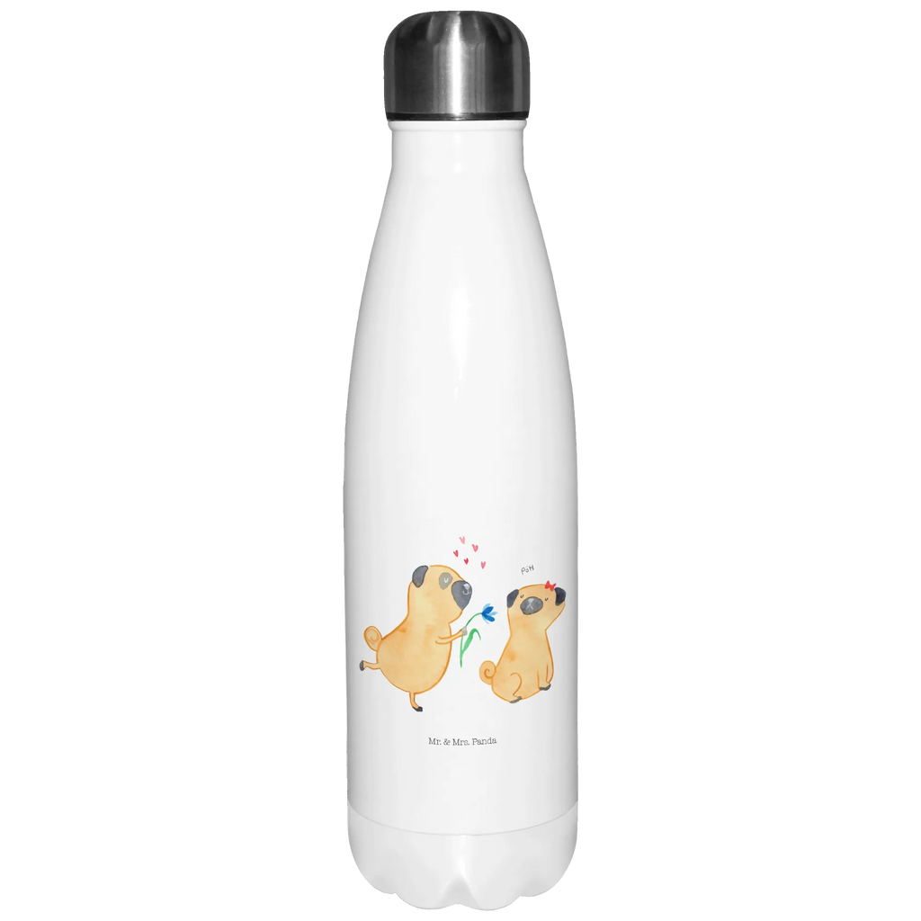 Insulated bottle pug In love stainless steel, Thermos bottles, Thermos bottle 500ml, Thermos, Thermos bottle, dog, mutt, hound, woof, dog mama, dog breed, love dogs, love for dogs, dog decorative items, bag with dog print, funny gifts for dog owners, what do you give a dog lover, Christmas gifts for dogs, gifts for dogs, dog sayings, dog love, partner, love, boob, love saying. Engaged, in love, gift friend, Pug