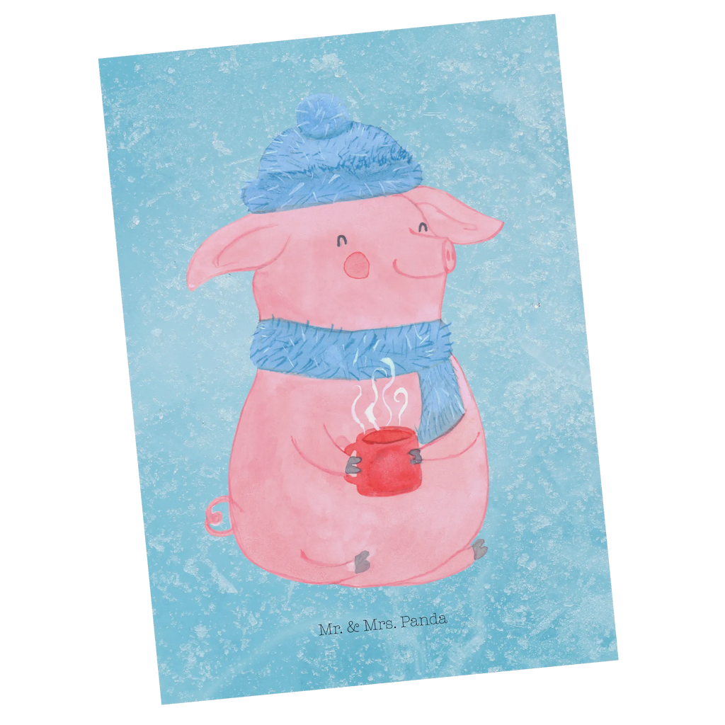 Postcard Pig Mulled wine invitation card, card, letter, gift card, gift, Postcard, postcards, invitation, paper, Winter, Christmas, Christmas time, snow, mulled wine, mulled pig, Christmas market, punch