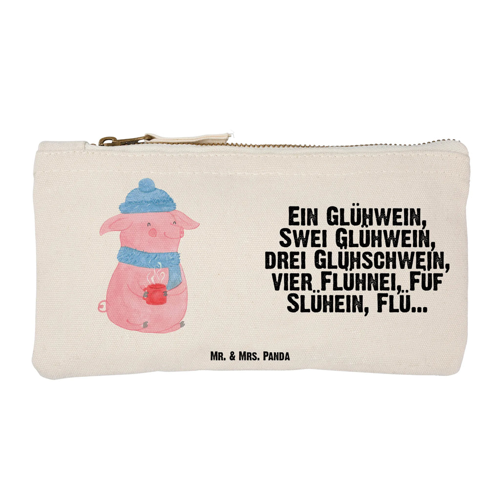 Schminktasche Schweinchen Glühwein Waschbeutel, aufbewahrungstasche, Federmappe, Schminktasche, Schlampermäppchen, kosmetiktäschchen, Kosmetikbeutel, Schminktäschchen, Schminkbeutel, toiletry bag, Kulturtasche, Kosmetiktasche, Mäppchen, Etui, aufbewahrungsbeutel, pencil case, pinsel tasche, utensilientasche, Stiftemäppchen, Waschtasche, Kulturbeutel, beauty case, beauty tasche, Winter, Wintermotiv, Weihnachten, Heiligabend, Advent, Weihnachtsdeko, Nikolaus, Glühwein, Spruch, Weihnachtsmarkt, Betrunken
