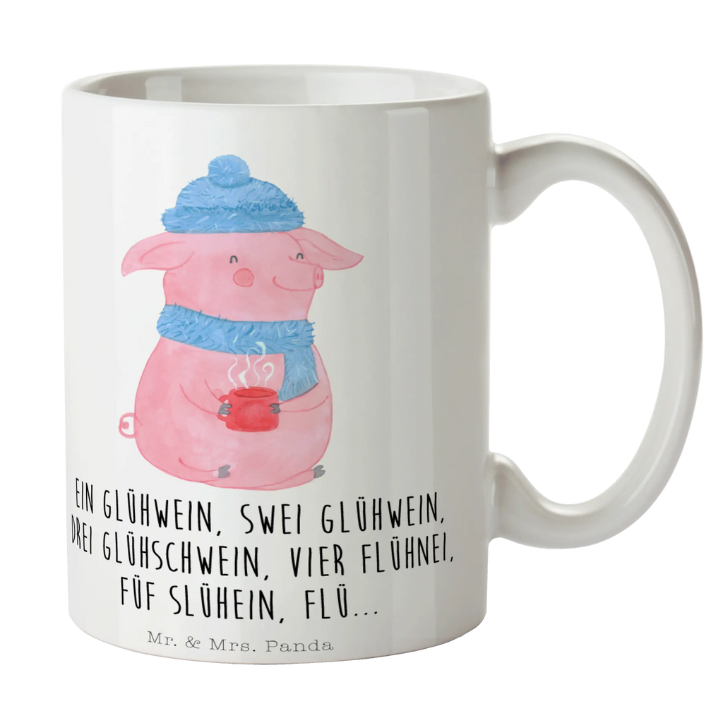 Tasse Schweinchen Glühwein Tasse mit Zitaten, Porzellantasse, Teetasse, Kaffeetasse, Bürotasse, Tasse mit Motiven, Geschenktasse, Tasse, Keramiktasse, Winter, Weihnachten, Weihnachtsdeko, Nikolaus, Advent, Heiligabend, Wintermotiv, Weihnachtsmarkt, Spruch, Glühwein, Betrunken