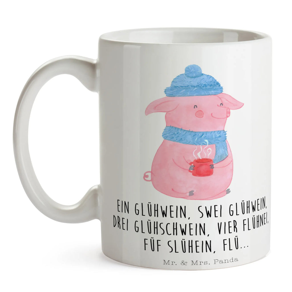 Tasse Schweinchen Glühwein Tasse mit Zitaten, Porzellantasse, Teetasse, Kaffeetasse, Bürotasse, Tasse mit Motiven, Geschenktasse, Tasse, Keramiktasse, Winter, Weihnachten, Weihnachtsdeko, Nikolaus, Advent, Heiligabend, Wintermotiv, Weihnachtsmarkt, Spruch, Glühwein, Betrunken