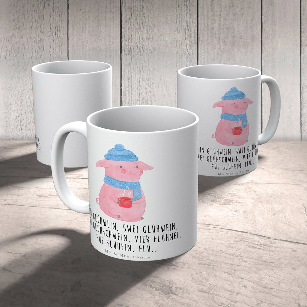 Tasse Schweinchen Glühwein Tasse mit Zitaten, Porzellantasse, Teetasse, Kaffeetasse, Bürotasse, Tasse mit Motiven, Geschenktasse, Tasse, Keramiktasse, Winter, Weihnachten, Weihnachtsdeko, Nikolaus, Advent, Heiligabend, Wintermotiv, Weihnachtsmarkt, Spruch, Glühwein, Betrunken