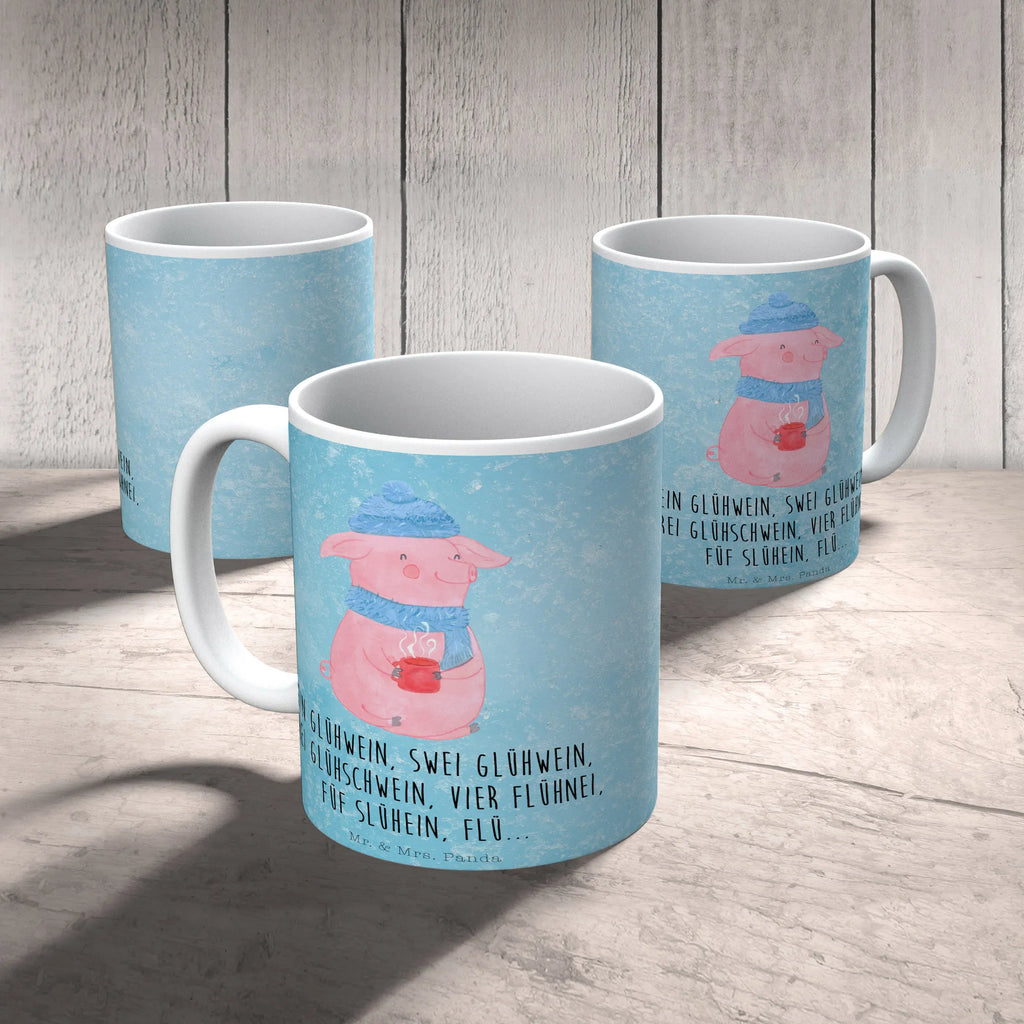 Tasse Schweinchen Glühwein Tasse mit Zitaten, Porzellantasse, Teetasse, Kaffeetasse, Bürotasse, Tasse mit Motiven, Geschenktasse, Tasse, Keramiktasse, Winter, Weihnachten, Weihnachtsdeko, Nikolaus, Advent, Heiligabend, Wintermotiv, Weihnachtsmarkt, Spruch, Glühwein, Betrunken