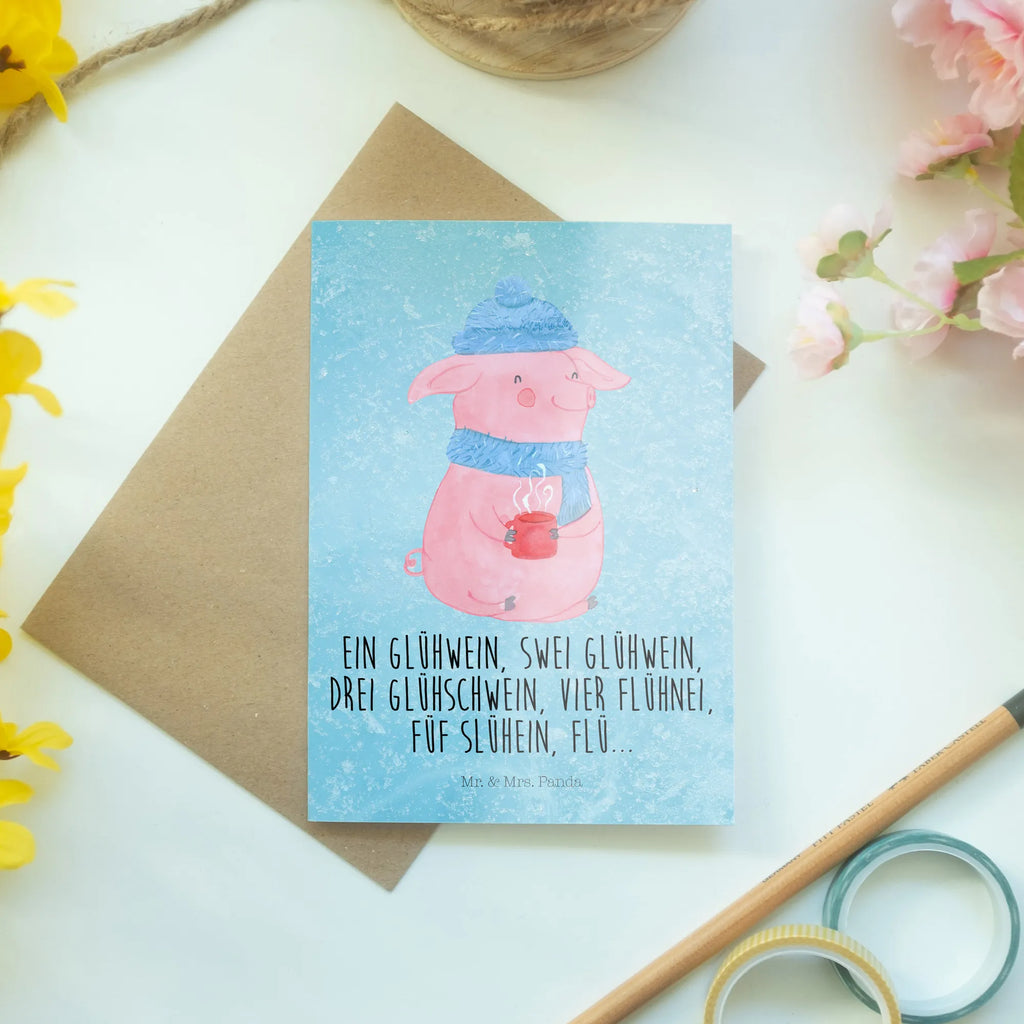 Kartka okolicznościowa Świnka grzane wino Glückwunschkarte, Ansichtskarten, Grußkarte, Karte, Hochzeitskarte, Einladungskarte, Geburtstagskarte, Klappkarte, Winter, Weihnachten, Weihnachtsdeko, Nikolaus, Advent, Heiligabend, Wintermotiv, Betrunken, Spruch, Weihnachtsmarkt, Glühwein