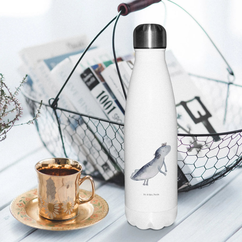 Insulated bottle axolotl To swim Thermos, Thermos bottles, Thermos bottle 500ml, stainless steel, Thermos bottle, Axolotl, Axelotl, marine animals, Mexican walking fish, salamander, amphibians, motivation, tail, problem, problems, solutions, axolot