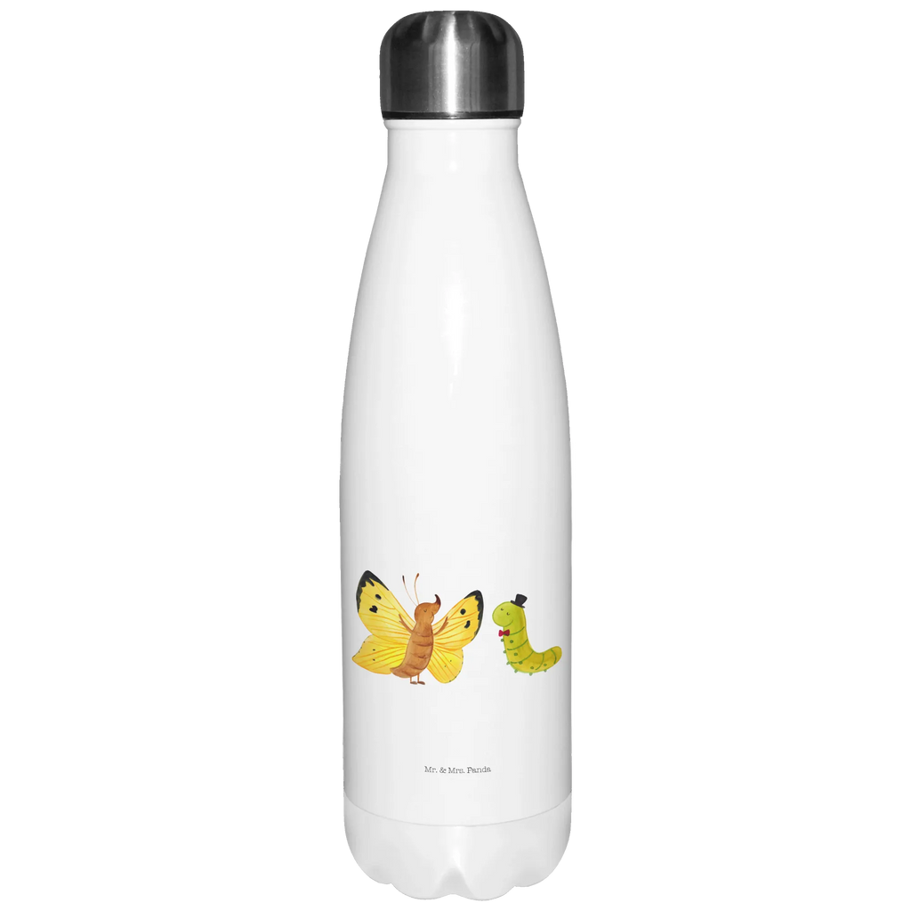 Insulated bottle Caterpillar butterfly Thermos bottle, Thermos bottles, stainless steel, Thermos, Thermos bottle 500ml, small animals, cute, funny, cute animal motives, hand drawn, small world, funny sayings, good mood, happy, gifts, gift ideas, special gifts, animal lover, card, butterfly, development, lemon butterfly, growing up, Caterpillar, hat, beauty, cocoon