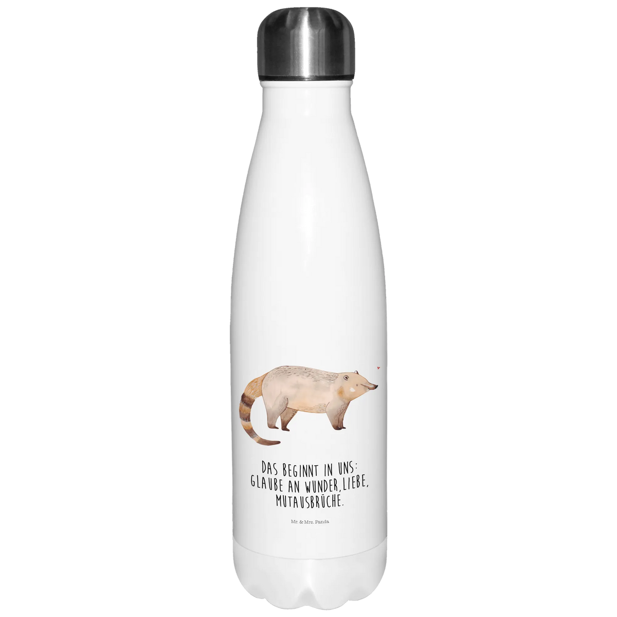 Insulated bottle Coati Thermos bottles, Thermos bottle 500ml, Thermos, stainless steel, Thermos bottle, small animals, cute, funny, cute animal motives, hand drawn, small world, funny sayings, good mood, happy, gifts, gift ideas, special gifts, animal lover, card, nose bear, trunk bear, bear, Nose bear