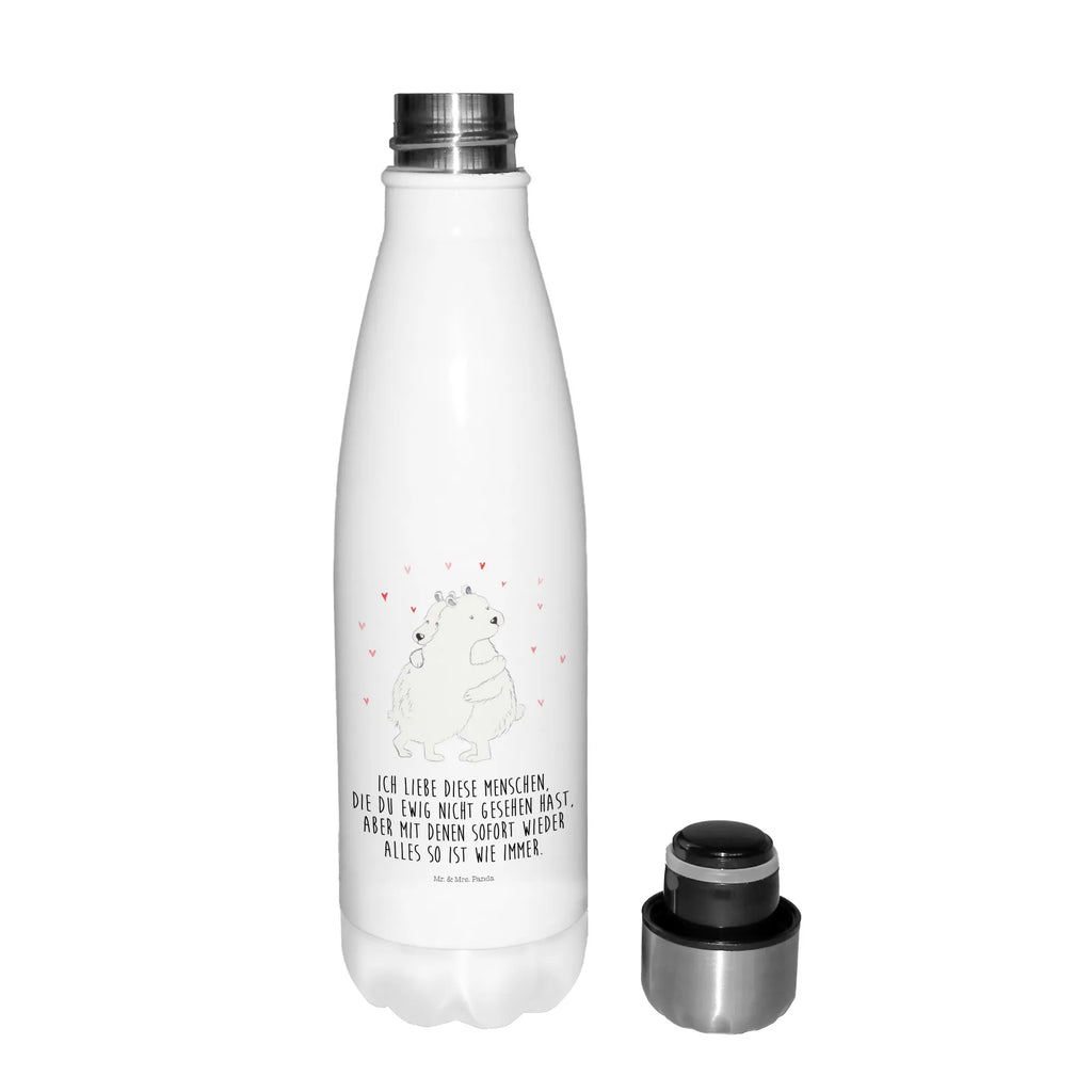 Insulated bottle Icebear Embrace stainless steel, Thermos bottle 500ml, Thermos bottles, Thermos, Thermos bottle, small animals, cute, funny, cute animal motives, hand drawn, small world, funny sayings, good mood, happy, gifts, gift ideas, special gifts, animal lover, card