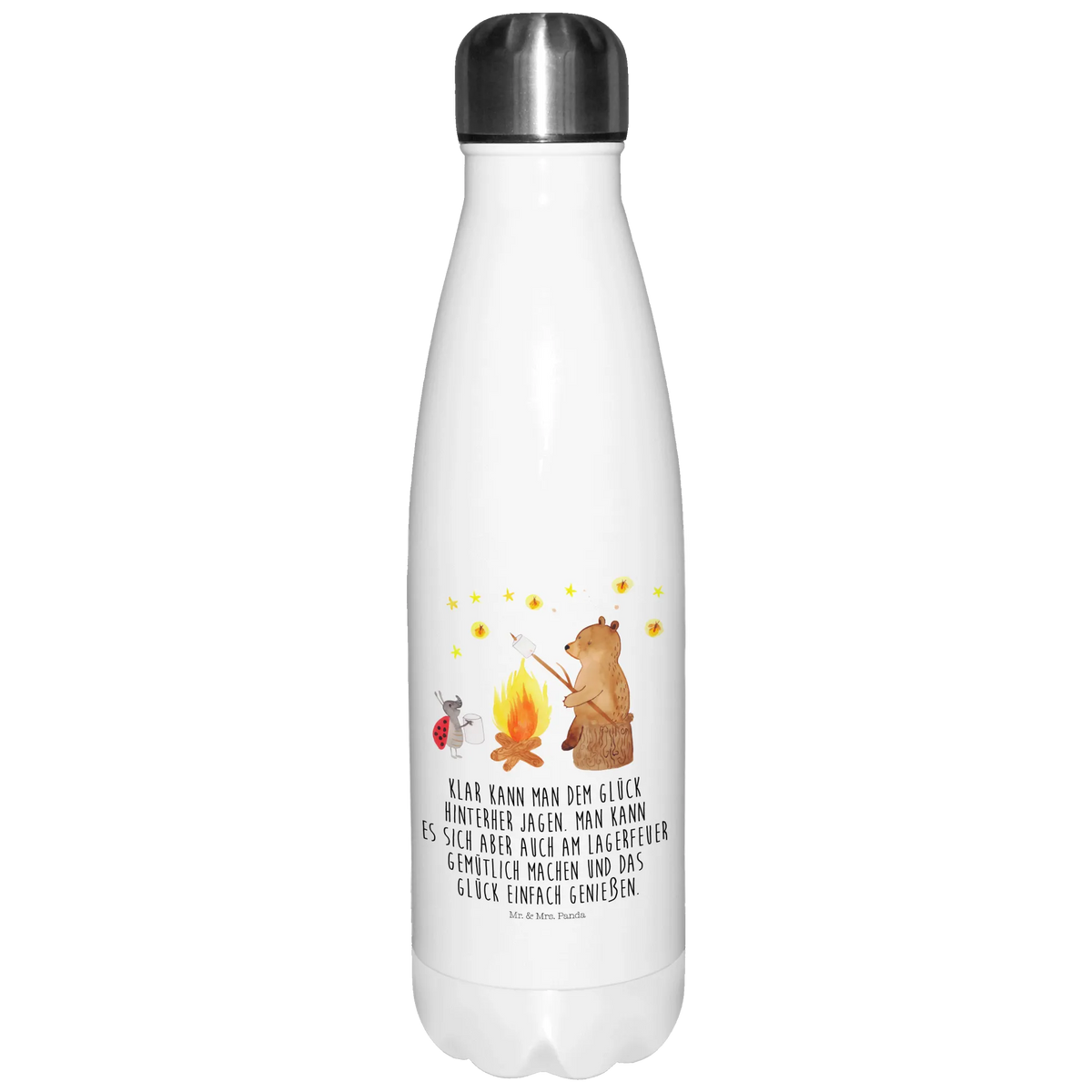 Insulated bottle Bear & Ladybird campfire teddy bear, cuddly toy, Campfire