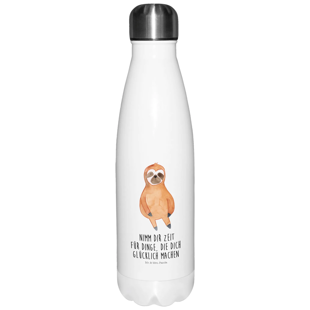 Insulated bottle sloth Satisfied Thermos bottle 500ml, Thermos, stainless steel, Thermos bottle, Thermos bottles, Sloth, sloth, trend animal, happy, happiness, contented, lazy, relax, break, favorite animal