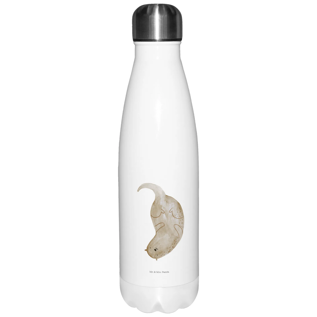 Insulated bottle otter upside down Thermos bottle 500ml, stainless steel, Thermos bottle, Thermos, Thermos bottles, otter, marten, sea otter, European otter, water mammal, aquatic animal, baby otter, predator, water, otter gifts, animal lover, gift ideas for animal lovers, animal, mammal, water animal, gifts for people in love, Otter Sea Otter Lake Otter